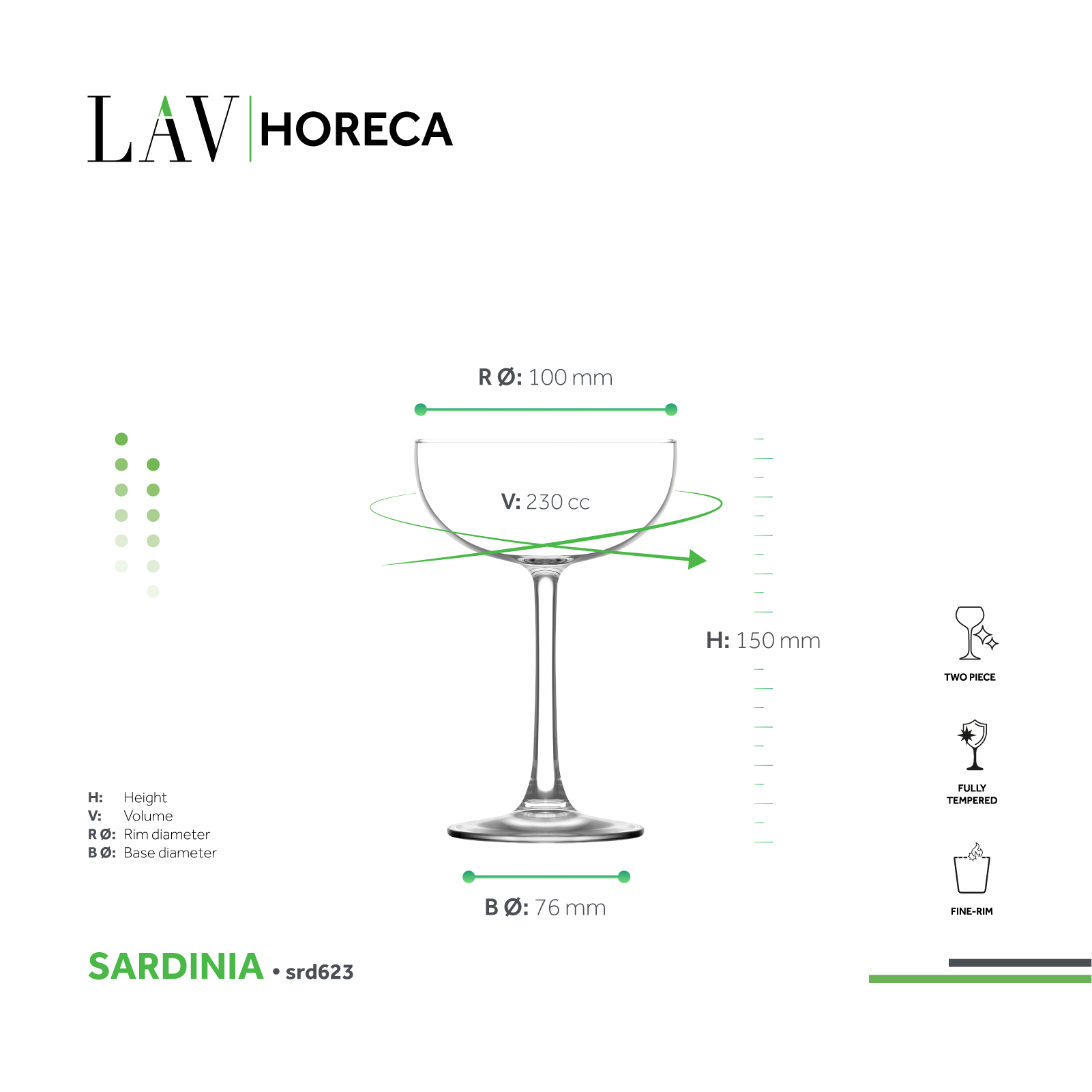 Sardinia Copa de Cóctel
