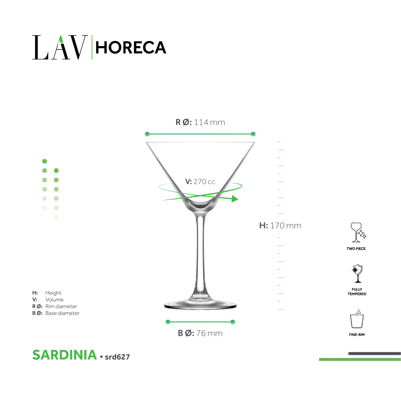 Sardinia Cocktail Glass